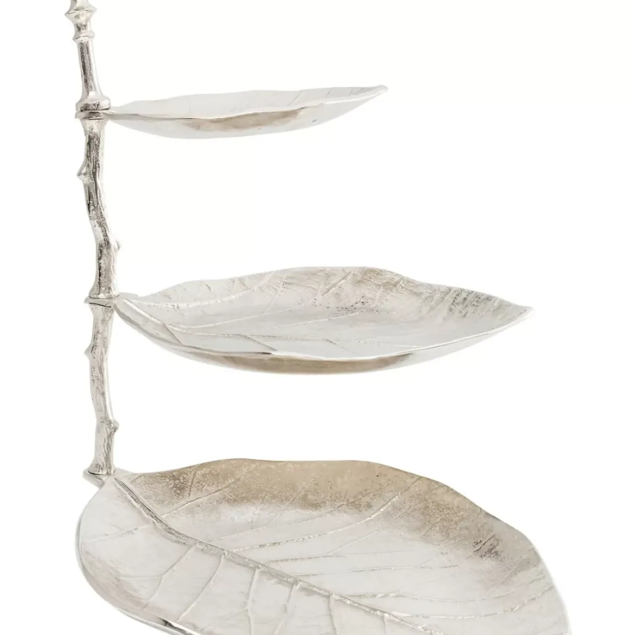 KARE Design Geschirr & Tischaccessoires-Deko Etagere Leaf Silber