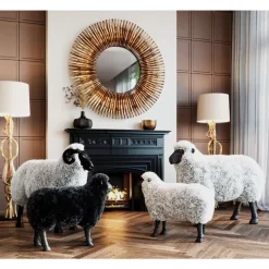 KARE Design Deko & Geschenkartikel-Deko Figur Bathilde Ram Weis 78Cm