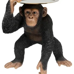 KARE Design Deko & Geschenkartikel-Deko Figur Butler Playing Chimp Schwarz 52Cm