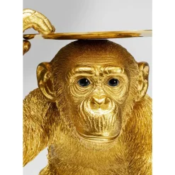 KARE Design Deko & Geschenkartikel-Deko Figur Butler Playing Chimp Gold 52Cm