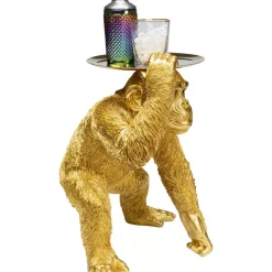 KARE Design Deko & Geschenkartikel-Deko Figur Butler Playing Chimp Gold 52Cm
