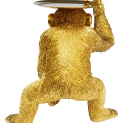 KARE Design Deko & Geschenkartikel-Deko Figur Butler Playing Chimp Gold 52Cm