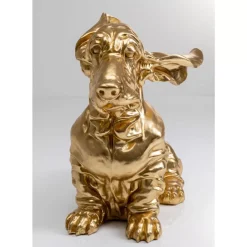 KARE Design Deko & Geschenkartikel-Deko Figur Coiffed Dog Gold 52Cm