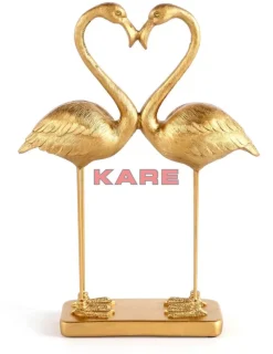 KARE Design Deko & Geschenkartikel-Deko Figur Flamingo Love Gold 39Cm