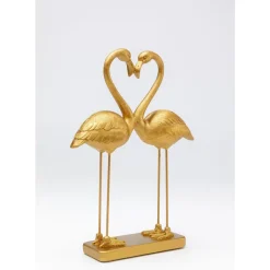 KARE Design Deko & Geschenkartikel-Deko Figur Flamingo Love Gold 39Cm