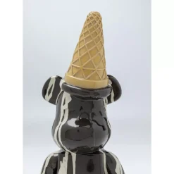 KARE Design Deko & Geschenkartikel-Deko Figur Gelato Bear Schwarz 40Cm