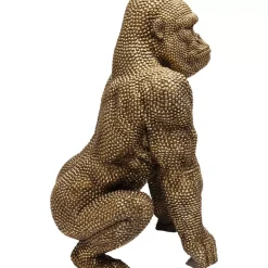 KARE Design Deko & Geschenkartikel-Deko Figur Gorilla Gold 80Cm