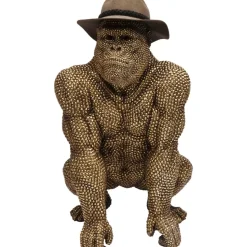 KARE Design Deko & Geschenkartikel-Deko Figur Gorilla Gold 80Cm