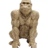 KARE Design Deko & Geschenkartikel-Deko Figur Gorilla Gold 46Cm