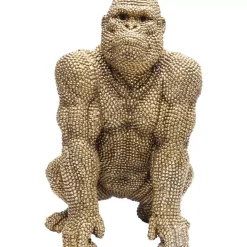 KARE Design Deko & Geschenkartikel-Deko Figur Gorilla Gold 46Cm