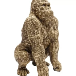 KARE Design Deko & Geschenkartikel-Deko Figur Gorilla Gold 46Cm