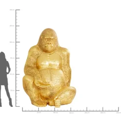 KARE Design Deko & Geschenkartikel-Deko Figur Gorilla Gold Xxl 249
