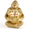 KARE Design Deko & Geschenkartikel-Deko Figur Gorilla Holding Bowl Gold
