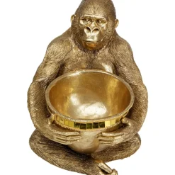 KARE Design Deko & Geschenkartikel-Deko Figur Gorilla Holding Bowl Gold