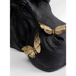 KARE Design Deko & Geschenkartikel-Deko Figur Hippo Butterflies 35Cm