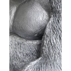 KARE Design Deko & Geschenkartikel-Deko Figur Monkey Gorilla Side Xl Silber Matt
