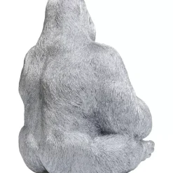 KARE Design Deko & Geschenkartikel-Deko Figur Monkey Gorilla Side Xl Silber Matt
