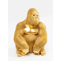 KARE Design Deko & Geschenkartikel-Deko Figur Monkey Gorilla Side Medium Gold