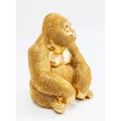 KARE Design Deko & Geschenkartikel-Deko Figur Monkey Gorilla Side Medium Gold