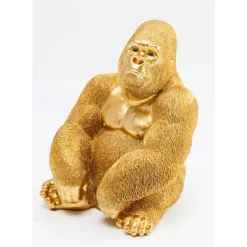 KARE Design Deko & Geschenkartikel-Deko Figur Monkey Gorilla Side Medium Gold