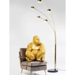 KARE Design Deko & Geschenkartikel-Deko Figur Monkey Gorilla Side Xl Gold