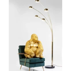 KARE Design Deko & Geschenkartikel-Deko Figur Monkey Gorilla Side Xl Gold