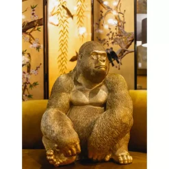 KARE Design Deko & Geschenkartikel-Deko Figur Monkey Gorilla Side Xl Gold