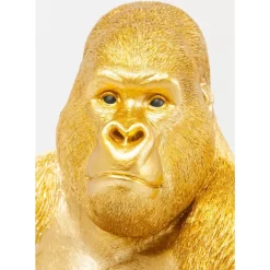 KARE Design Deko & Geschenkartikel-Deko Figur Monkey Gorilla Side Xl Gold