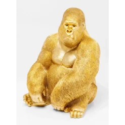 KARE Design Deko & Geschenkartikel-Deko Figur Monkey Gorilla Side Xl Gold