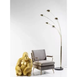 KARE Design Deko & Geschenkartikel-Deko Figur Monkey Gorilla Side Xl Gold