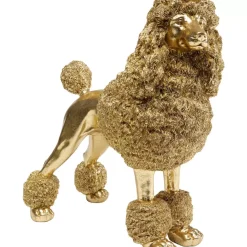 KARE Design Deko & Geschenkartikel-Deko Figur Mrs Poodle Gold 34Cm