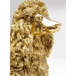 KARE Design Deko & Geschenkartikel-Deko Figur Mrs Poodle Gold 34Cm