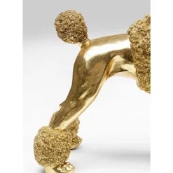 KARE Design Deko & Geschenkartikel-Deko Figur Mrs Poodle Gold 34Cm