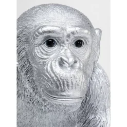 KARE Design Deko & Geschenkartikel-Deko Figur Playing Ape Silber 50