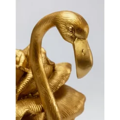 KARE Design Deko & Geschenkartikel-Deko Figur Rose Flamingo Gold 42Cm