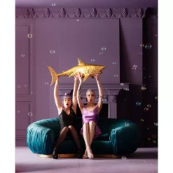 KARE Design Deko & Geschenkartikel-Deko Figur Shark Henry Gold 106Cm