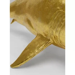 KARE Design Deko & Geschenkartikel-Deko Figur Shark Henry Gold 106Cm