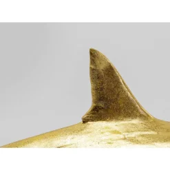 KARE Design Deko & Geschenkartikel-Deko Figur Shark Henry Gold 106Cm