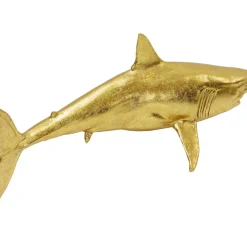 KARE Design Deko & Geschenkartikel-Deko Figur Shark Henry Gold 106Cm