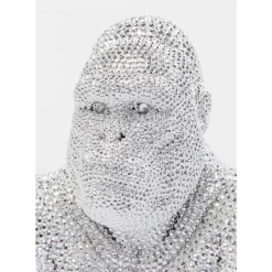 KARE Design Deko & Geschenkartikel-Deko Figur Shiny Gorilla Silber 80Cm