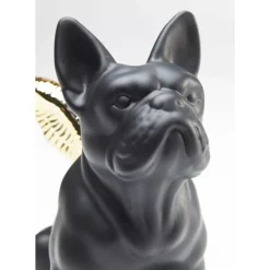 KARE Design Deko & Geschenkartikel-Deko Figur Sitting Angel Dog Gold-Schwarz