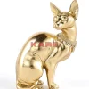 KARE Design Deko & Geschenkartikel-Deko Figur Sitting Cat Audrey Gold 27Cm