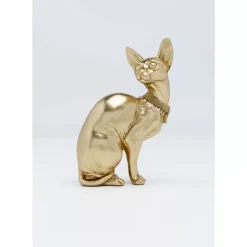 KARE Design Deko & Geschenkartikel-Deko Figur Sitting Cat Audrey Gold 27Cm