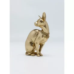 KARE Design Deko & Geschenkartikel-Deko Figur Sitting Cat Audrey Gold 27Cm