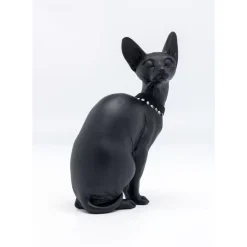 KARE Design Deko & Geschenkartikel-Deko Figur Sitting Cat Audrey Schwarz 27Cm