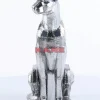 KARE Design Deko & Geschenkartikel-Deko Figur Sitting Cat Rivet Chrome