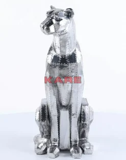 KARE Design Deko & Geschenkartikel-Deko Figur Sitting Cat Rivet Chrome