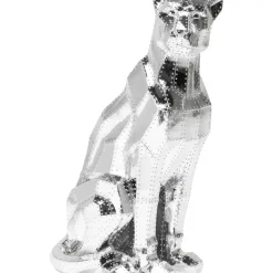 KARE Design Deko & Geschenkartikel-Deko Figur Sitting Cat Rivet Chrome