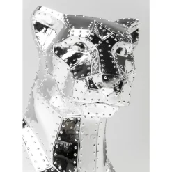 KARE Design Deko & Geschenkartikel-Deko Figur Sitting Cat Rivet Chrome