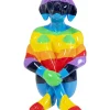 KARE Design Deko & Geschenkartikel-Deko Figur Sitting Dog Rainbow 173